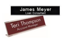 Engraved Desk & Wall Signs with Holders